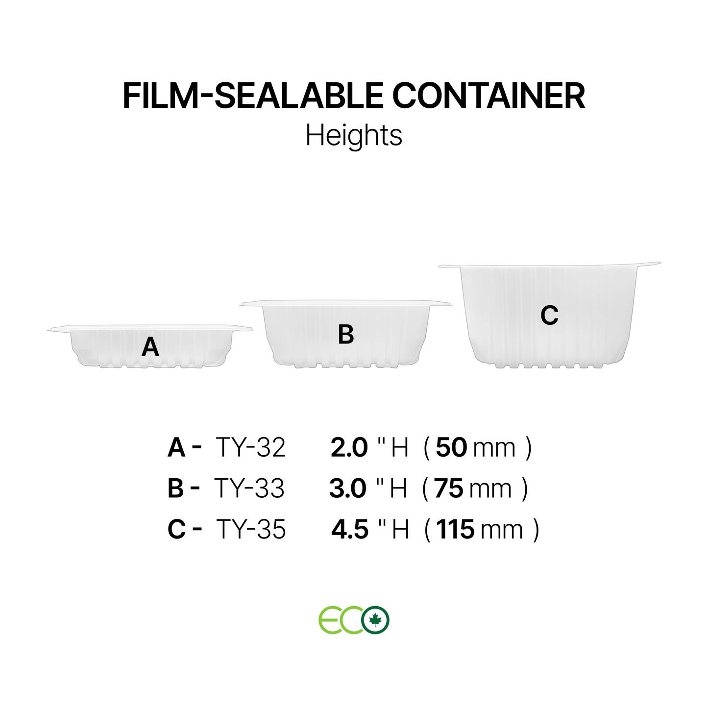 11.4"X9.3" Film-Sealable Container (3 Options)