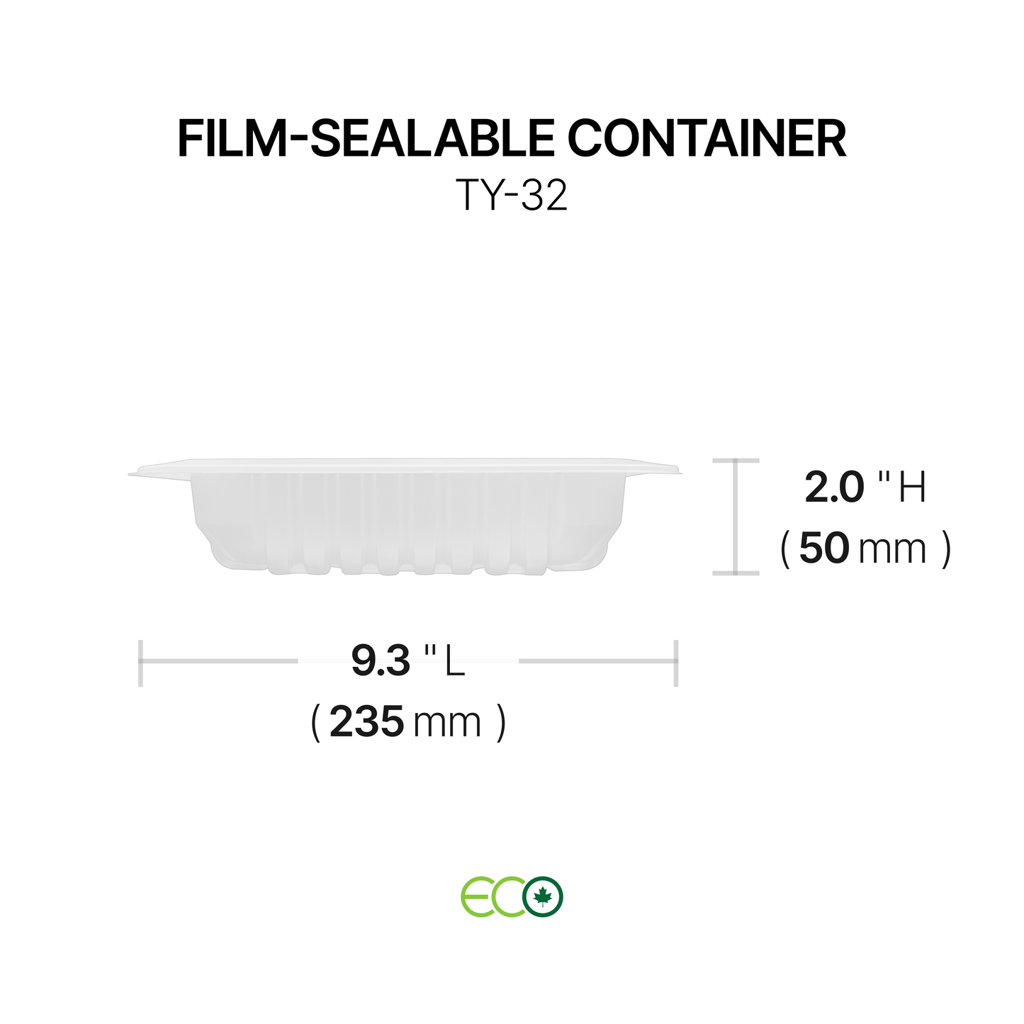 11.4"X9.3" Film-Sealable Container (3 Options)