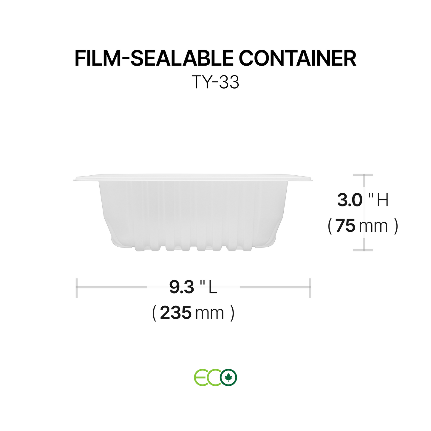 11.4"X9.3" Film-Sealable Container (3 Options)
