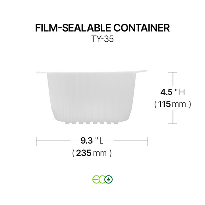 11.4"X9.3" Film-Sealable Container (3 Options)