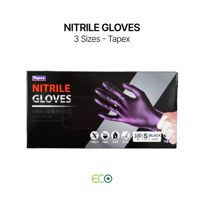Black Nitrile Gloves (S / M / L)