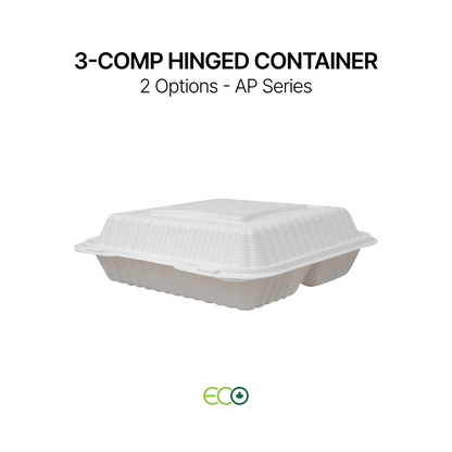 AP 3-Comp Hinged Container (8" / 9")