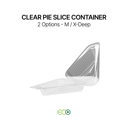Clear Pie Slice Hinged Container (M / X-Deep)