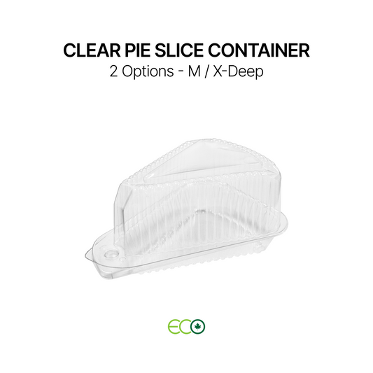 Clear Pie Slice Hinged Container (M / X-Deep)