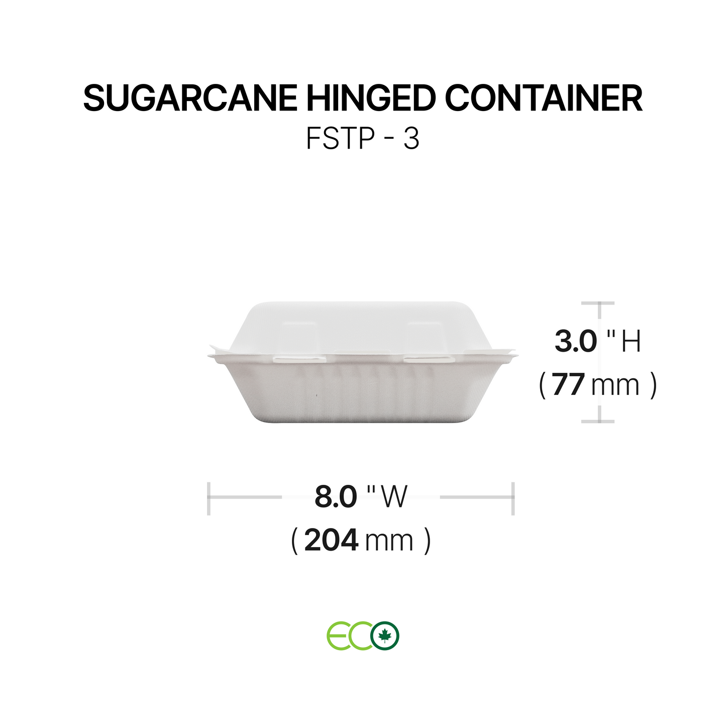 FSTP Sugarcane Hinged Container (5 Sizes)