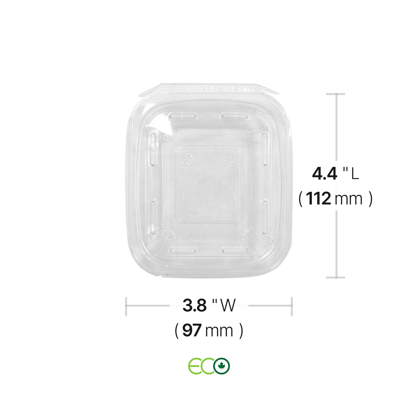 6oz Tamper Evident Hinged Container