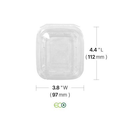 6oz Tamper Evident Hinged Container