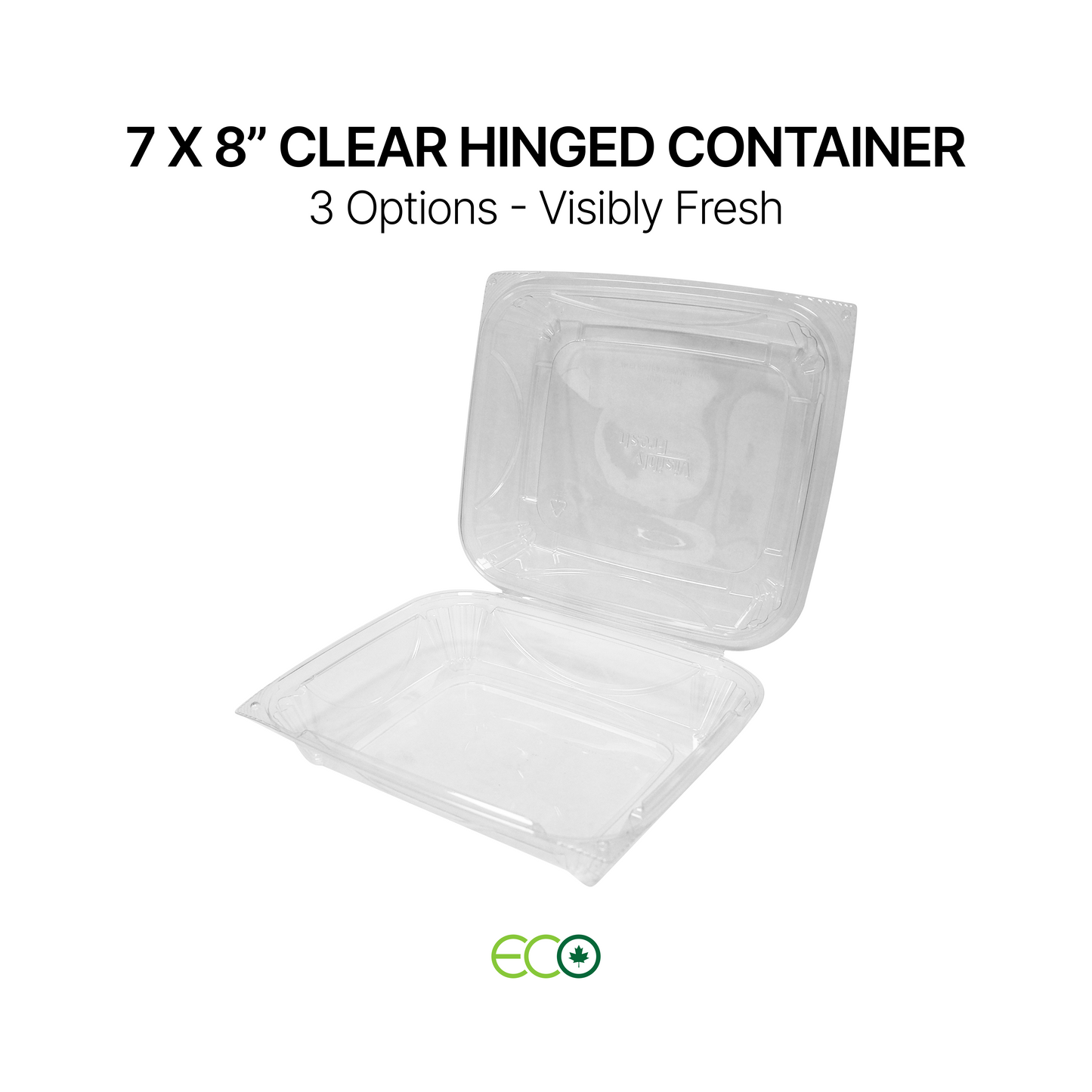 7X8" Clear Hinged Container (3 Sizes)