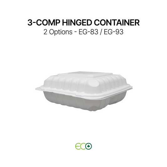 EG 3-Comp PP Hinged Container (8" / 9")
