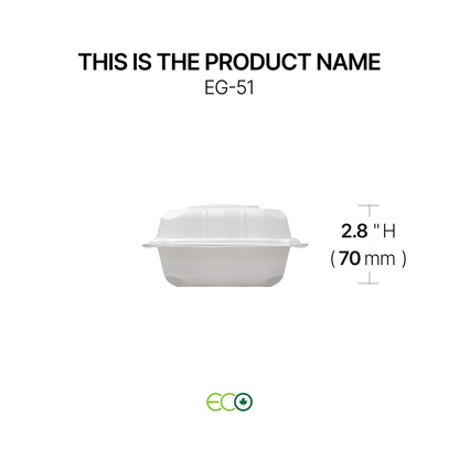 EG Square PP Hinged Container (4 Sizes)