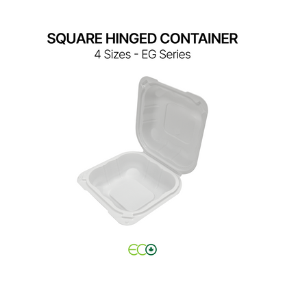 EG Square PP Hinged Container (4 Sizes)