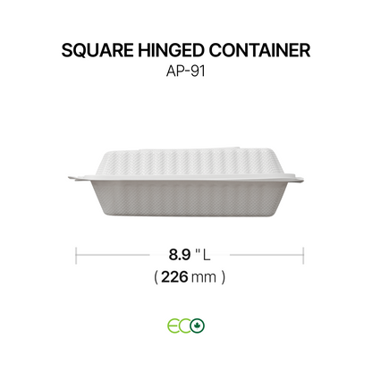 AP Square Hinged Container (6" / 8" / 9")