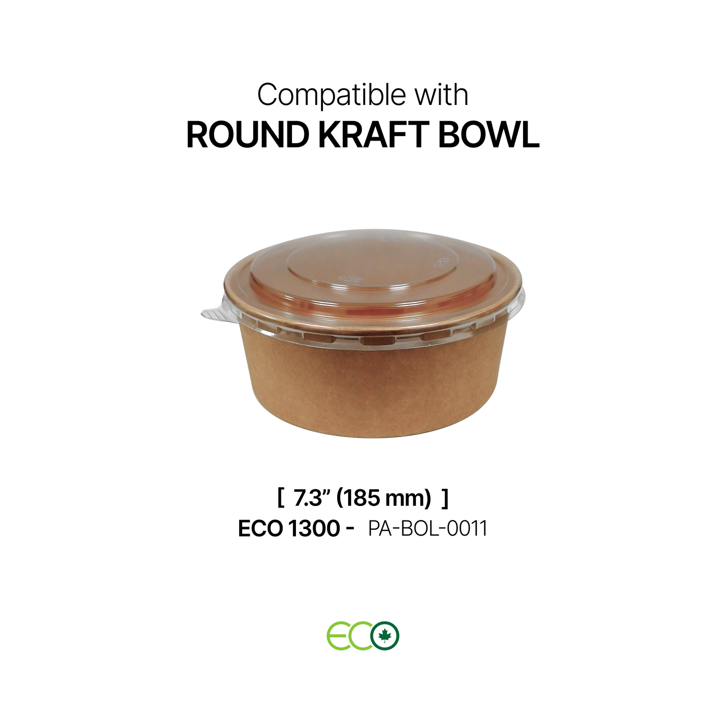 PET Lid for Bowls (5.9" / 6.5" / 7.3")