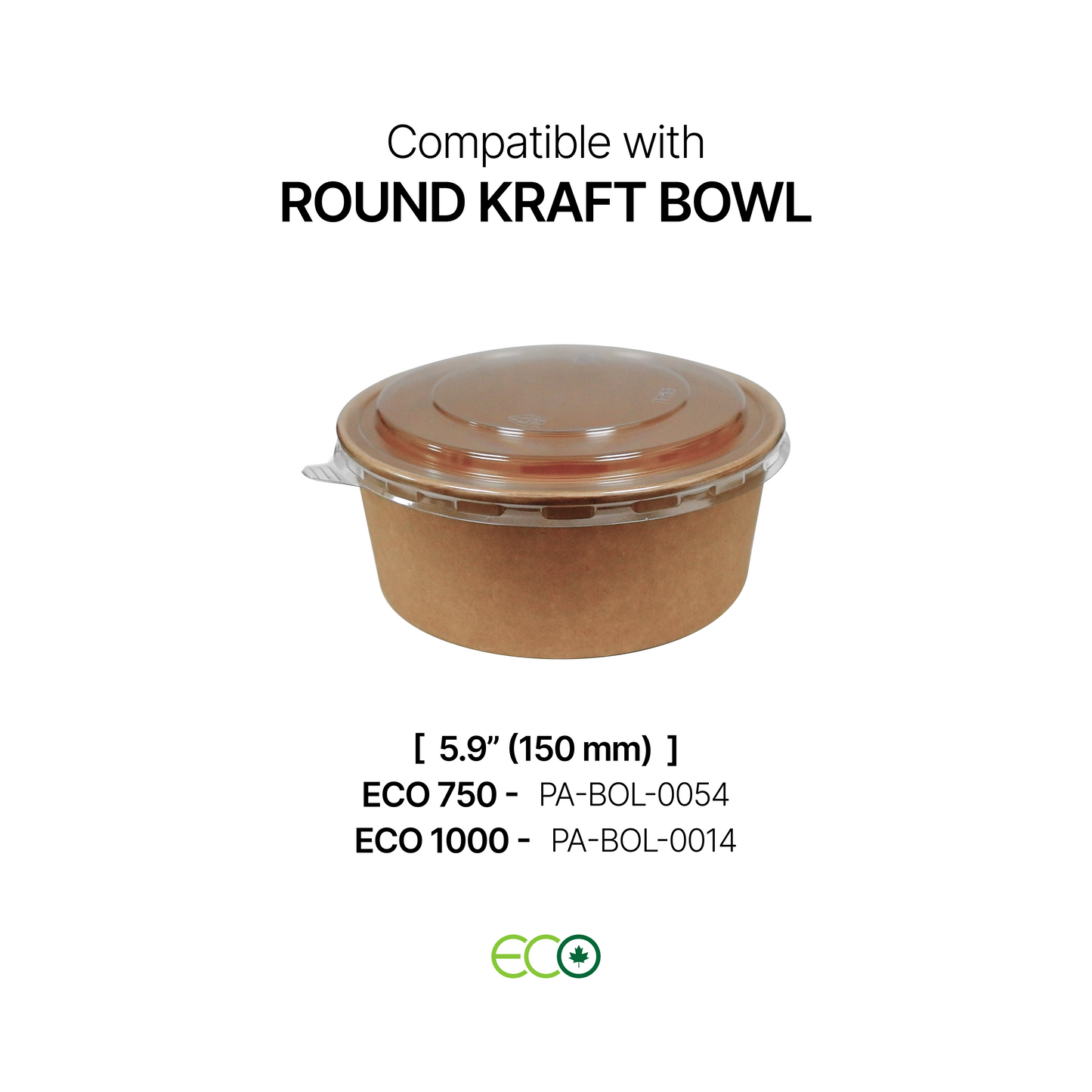 PET Lid for Bowls (5.9" / 6.5" / 7.3")
