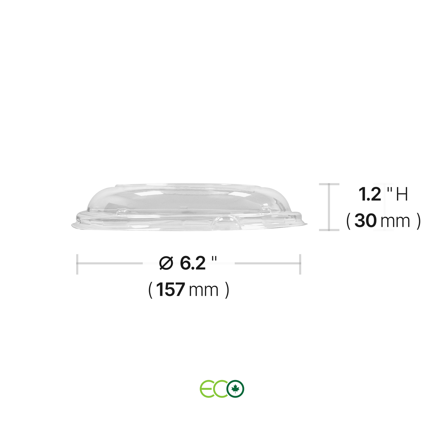 Dome PET Lid for Fiber Bowls