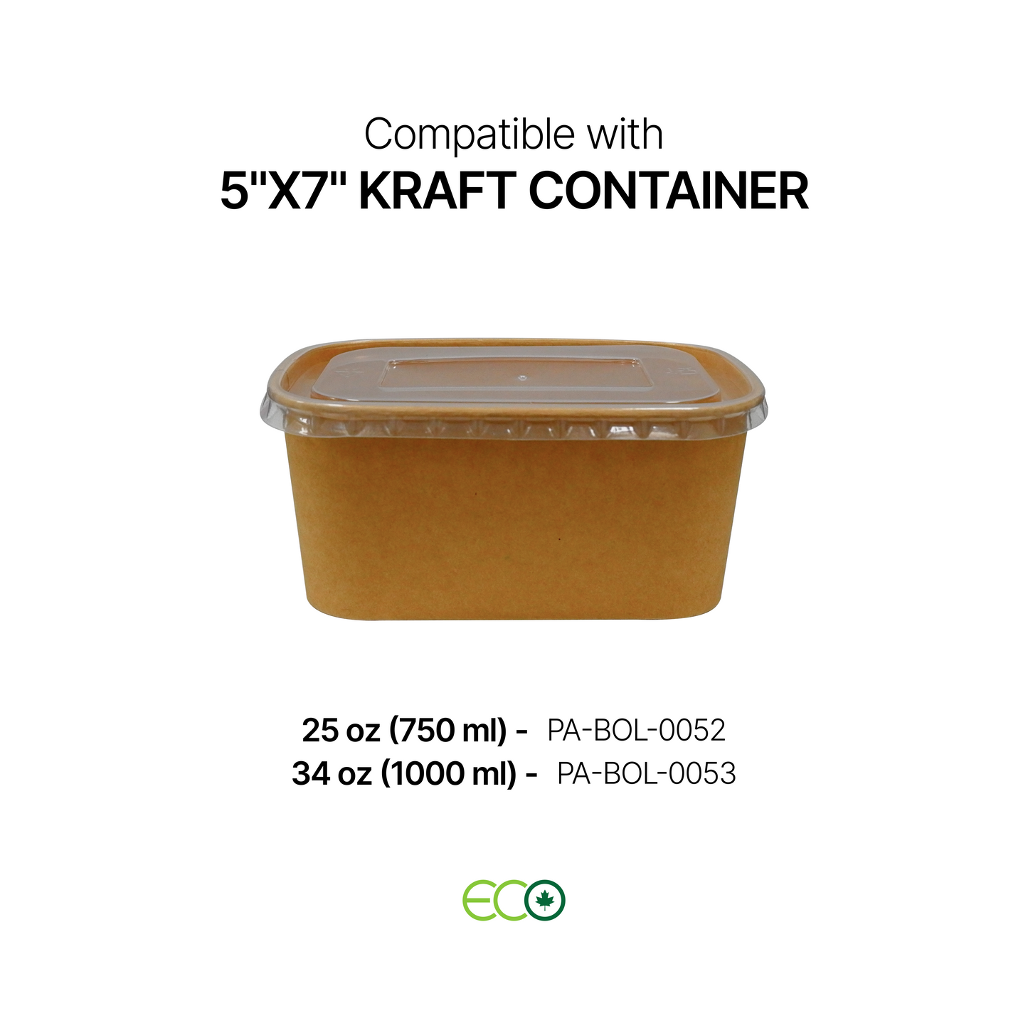 Flat PP Lid for 5"X7" Containers