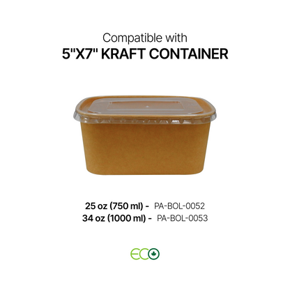 Flat PP Lid for 5"X7" Containers