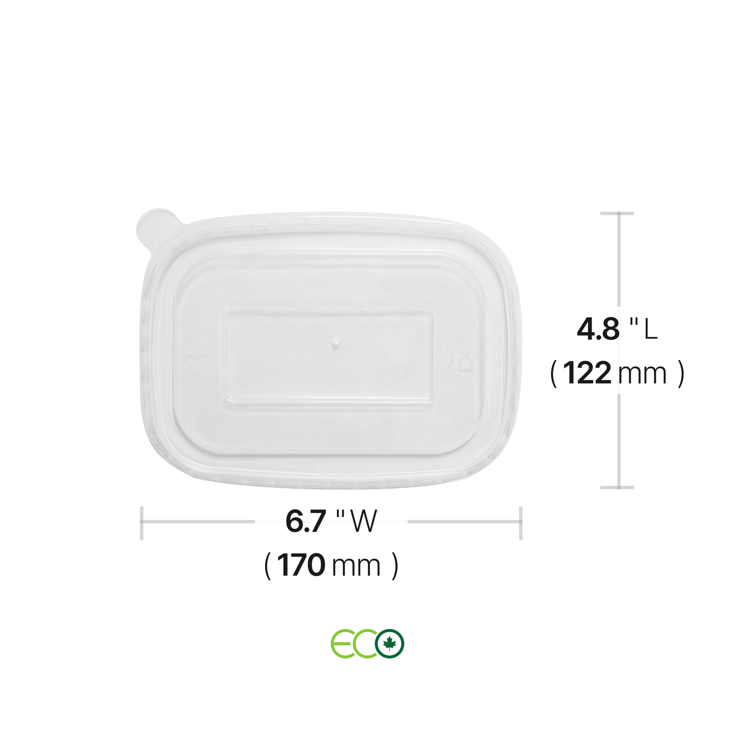 Flat PP Lid for 5"X7" Containers