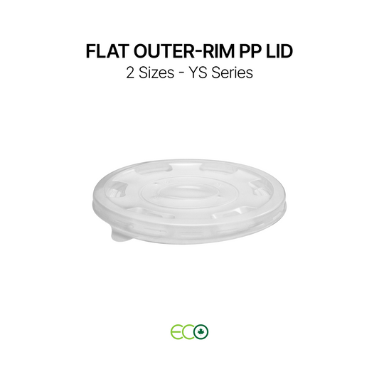 YS Flat Outer-Rim PP Lid for Soup Bowls (2 Sizes)