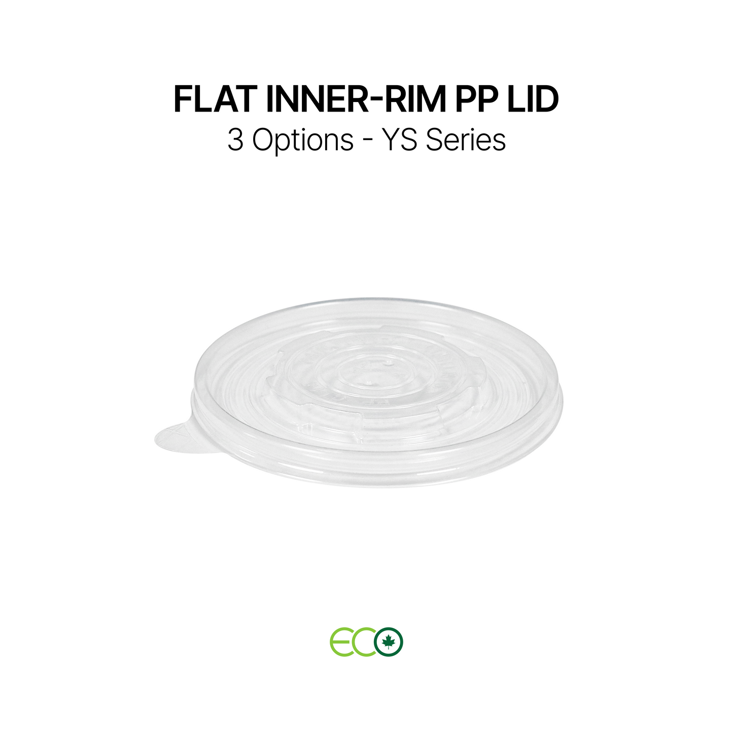 YS Flat Inner-Rim PP Lid for Soup Bowls (3 Sizes)