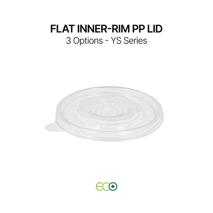 YS Flat Inner-Rim PP Lid for Soup Bowls (3 Sizes)