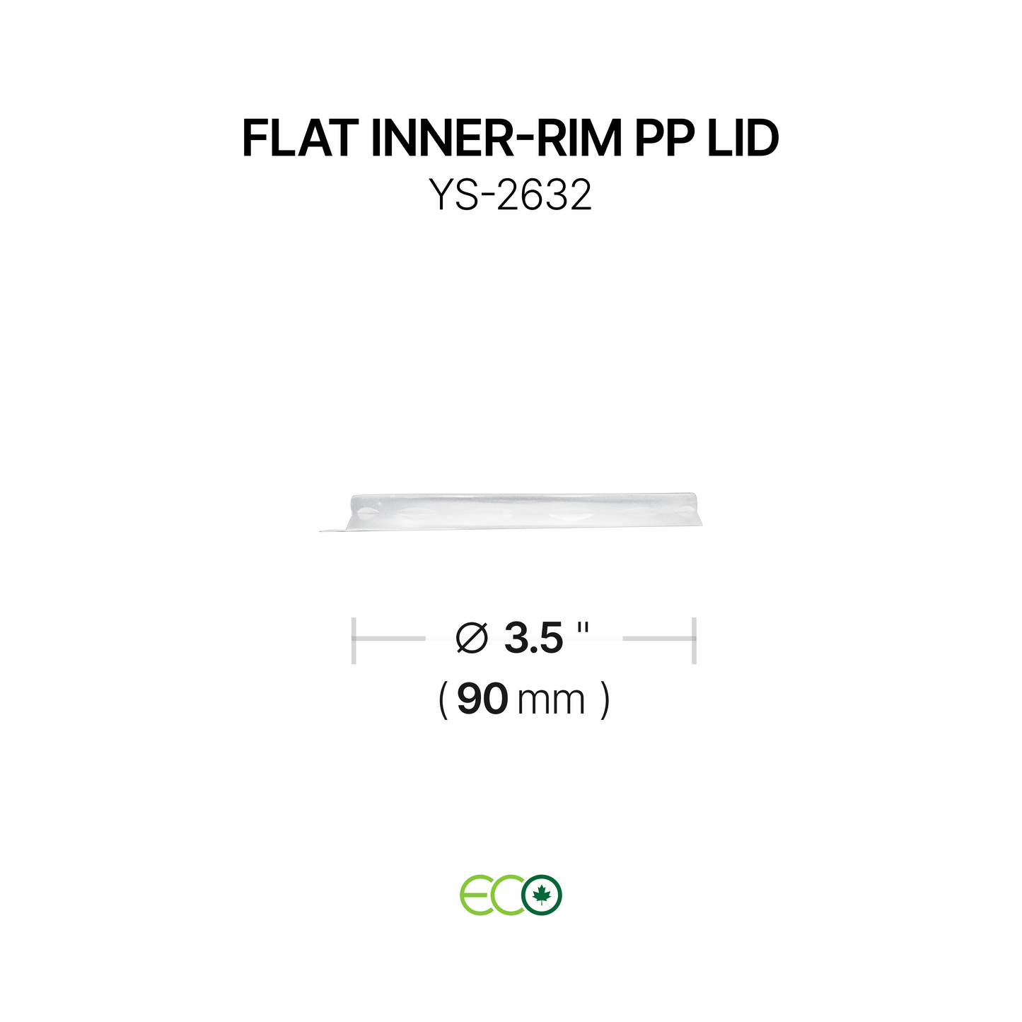 YS Flat Inner-Rim PP Lid for Soup Bowls (3 Sizes)