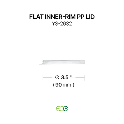 YS Flat Inner-Rim PP Lid for Soup Bowls (3 Sizes)