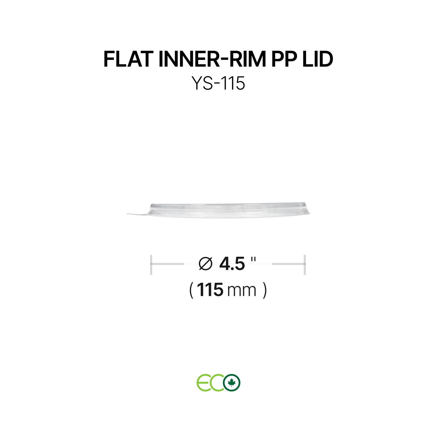 YS Flat Inner-Rim PP Lid for Soup Bowls (3 Sizes)