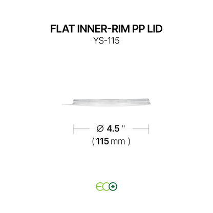 YS Flat Inner-Rim PP Lid for Soup Bowls (3 Sizes)