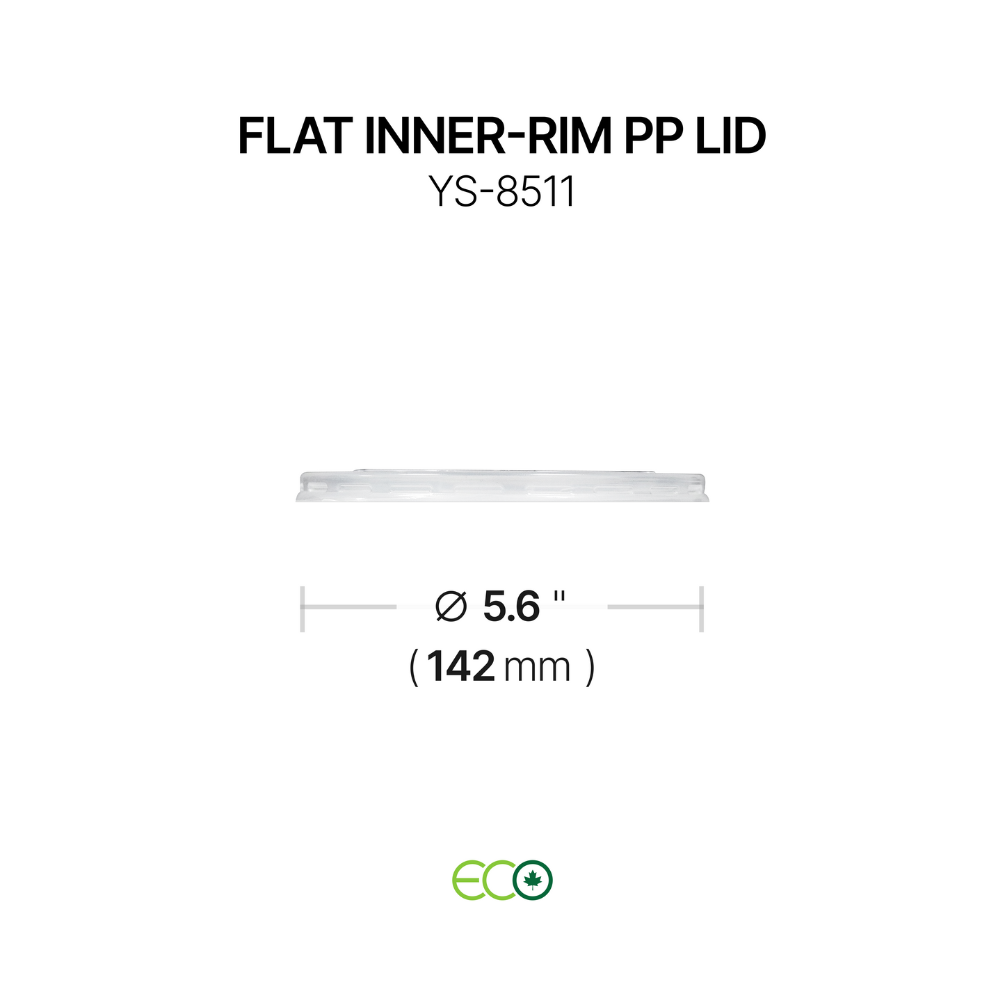 YS Flat Inner-Rim PP Lid for Soup Bowls (3 Sizes)