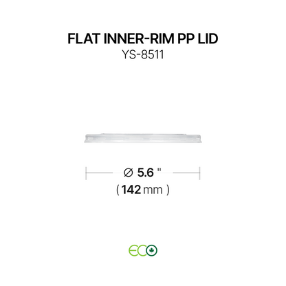 YS Flat Inner-Rim PP Lid for Soup Bowls (3 Sizes)