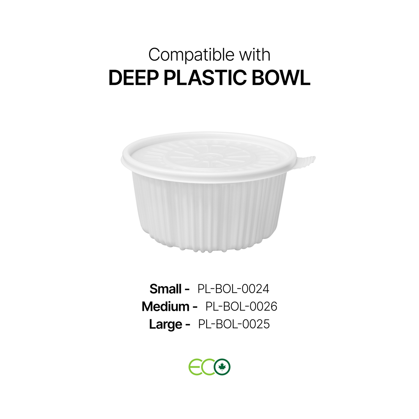 Flat PP Lid for 8.9" Deep Bowls