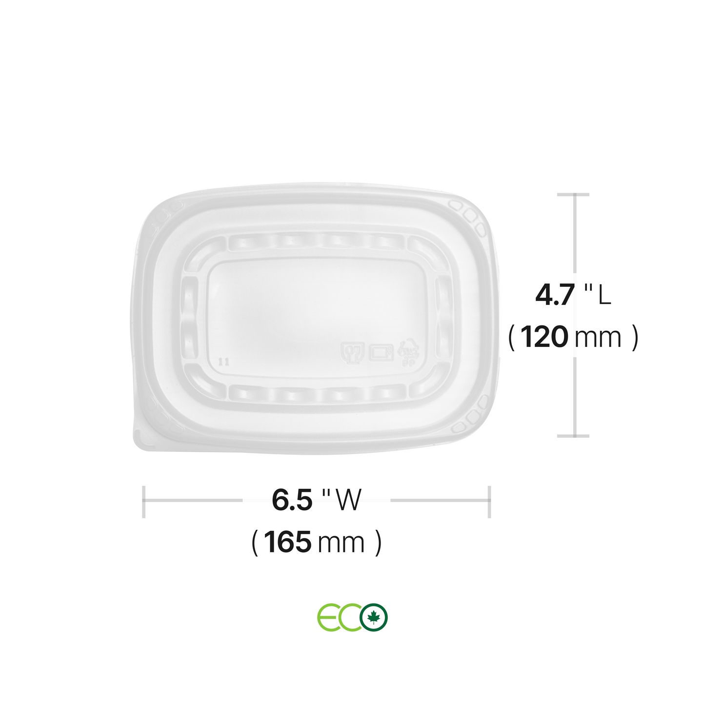 PP Lid for 5"X7" Containers