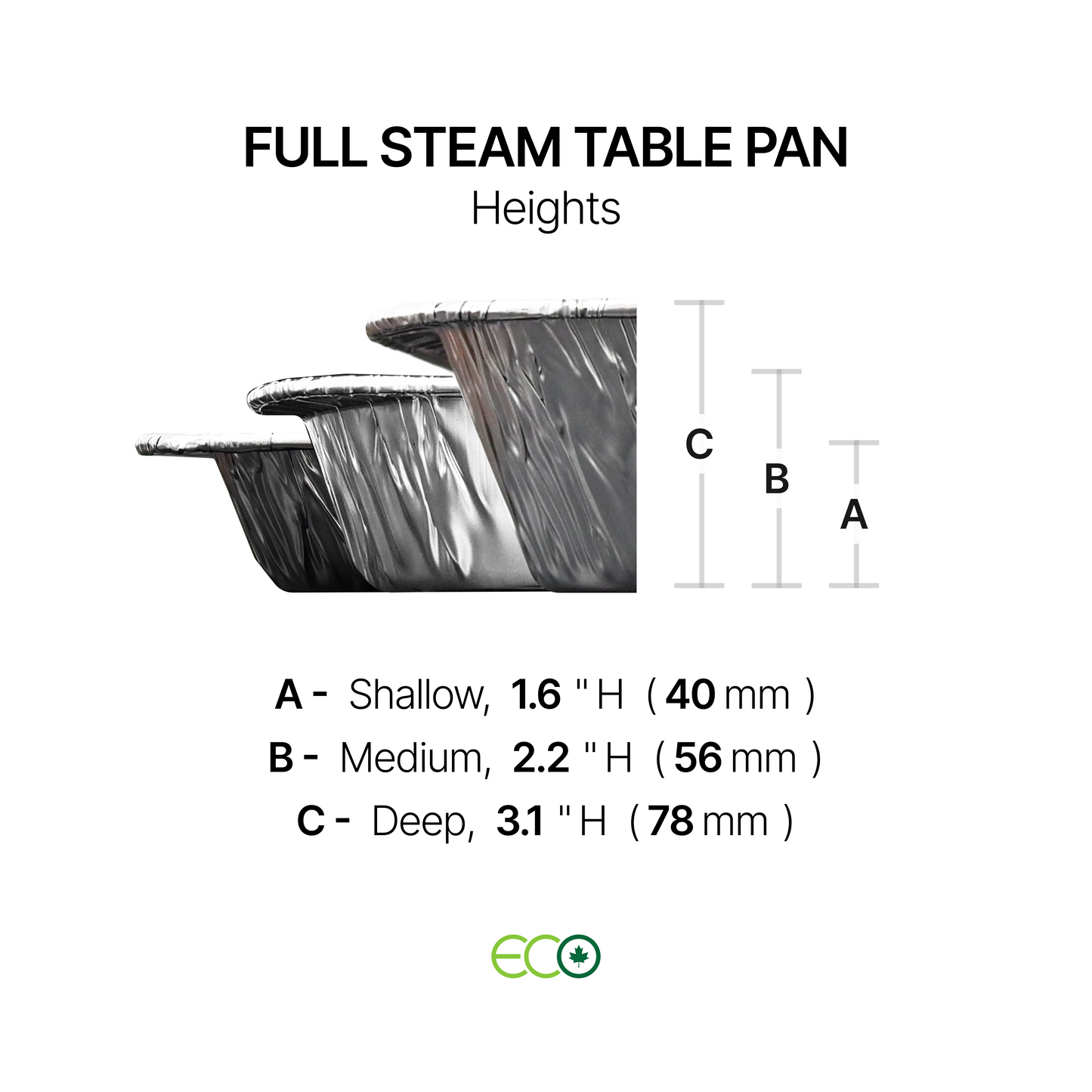 Full-Size Steam Table Pan (3 Depths)