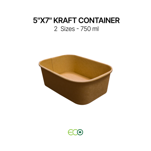 5"X7" Kraft Container (25oz / 34oz)