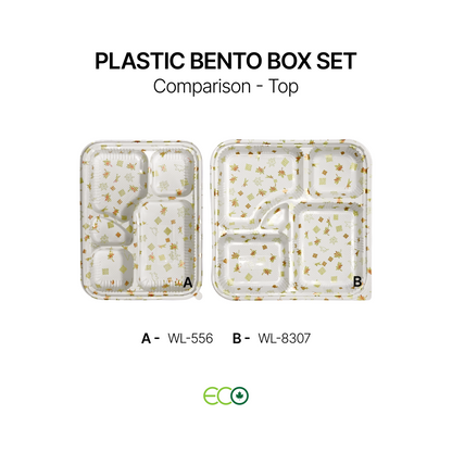 Plastic Bento Box Set (2 Sizes)