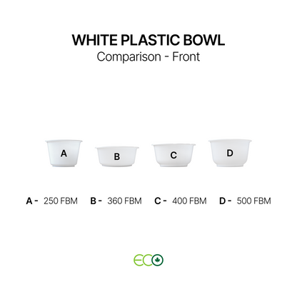 White Plastic Bowl (14 Sizes)