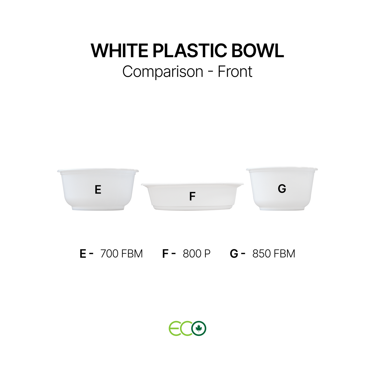White Plastic Bowl (14 Sizes)