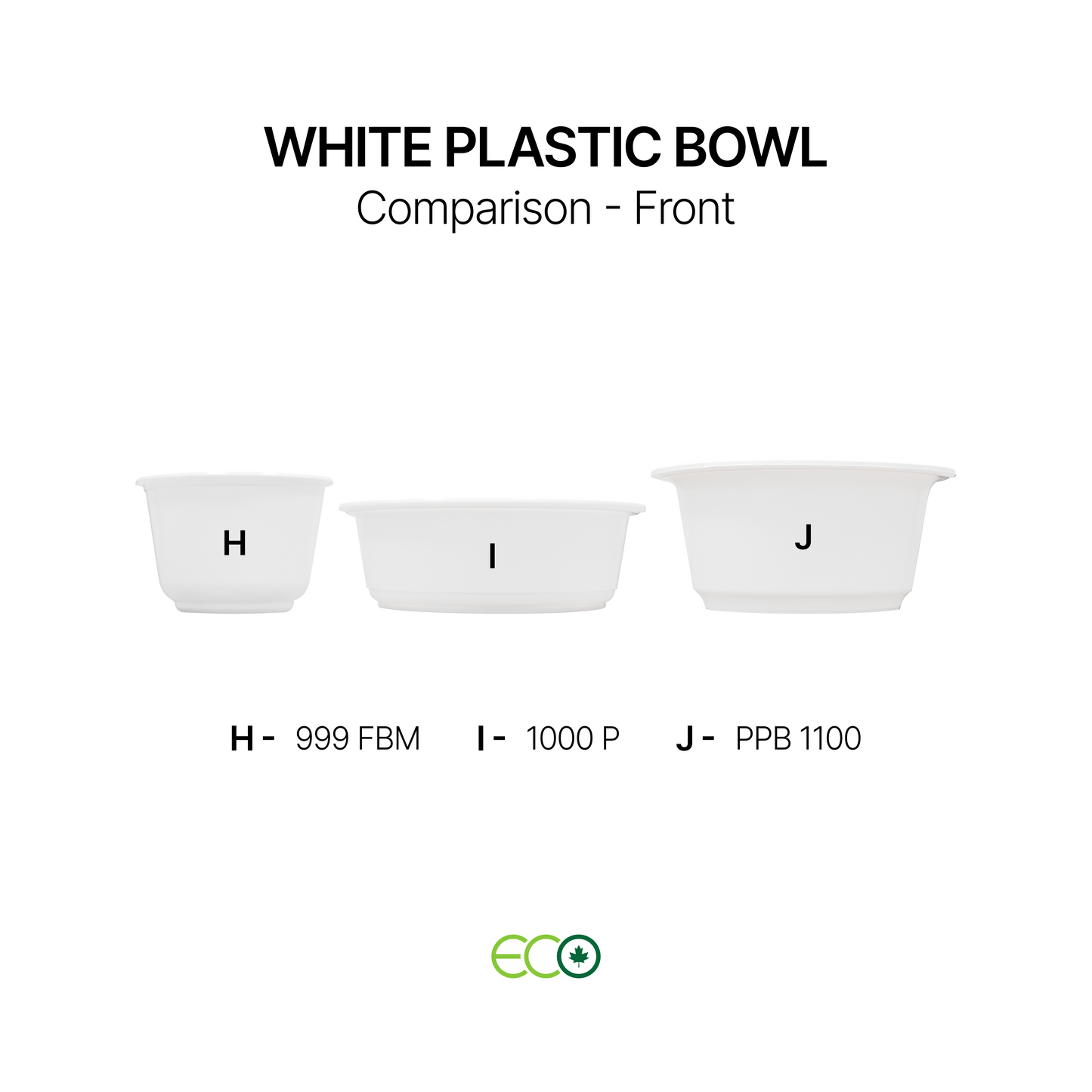 White Plastic Bowl (14 Sizes)