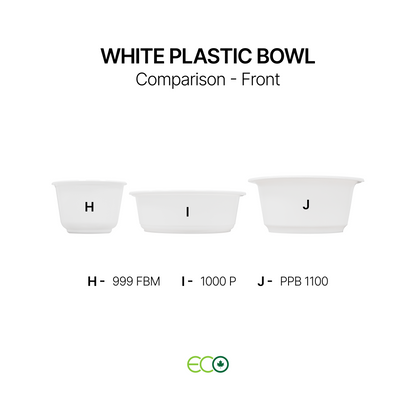 White Plastic Bowl (14 Sizes)