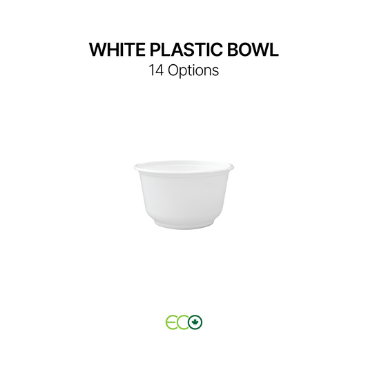 White Plastic Bowl (14 Sizes)