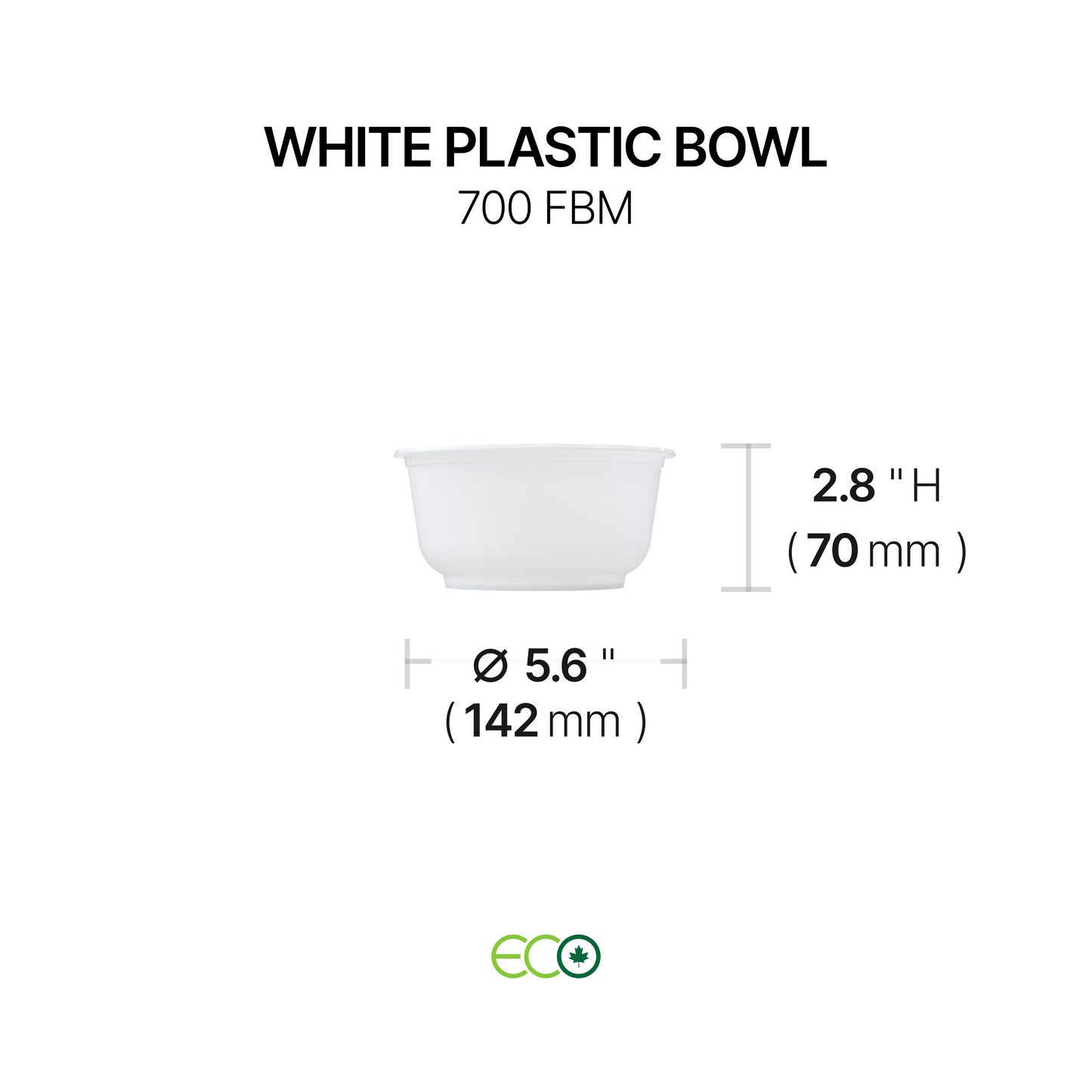 White Plastic Bowl (14 Sizes)