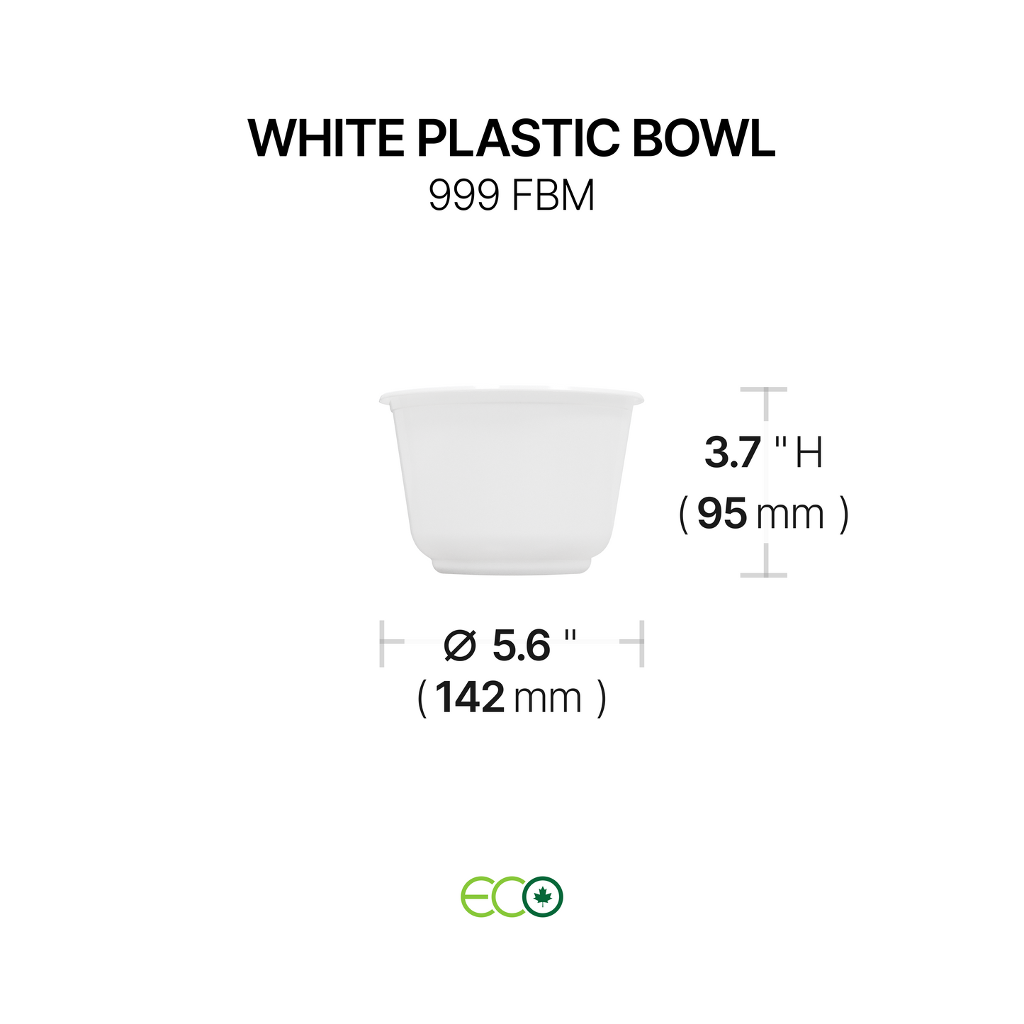 White Plastic Bowl (14 Sizes)