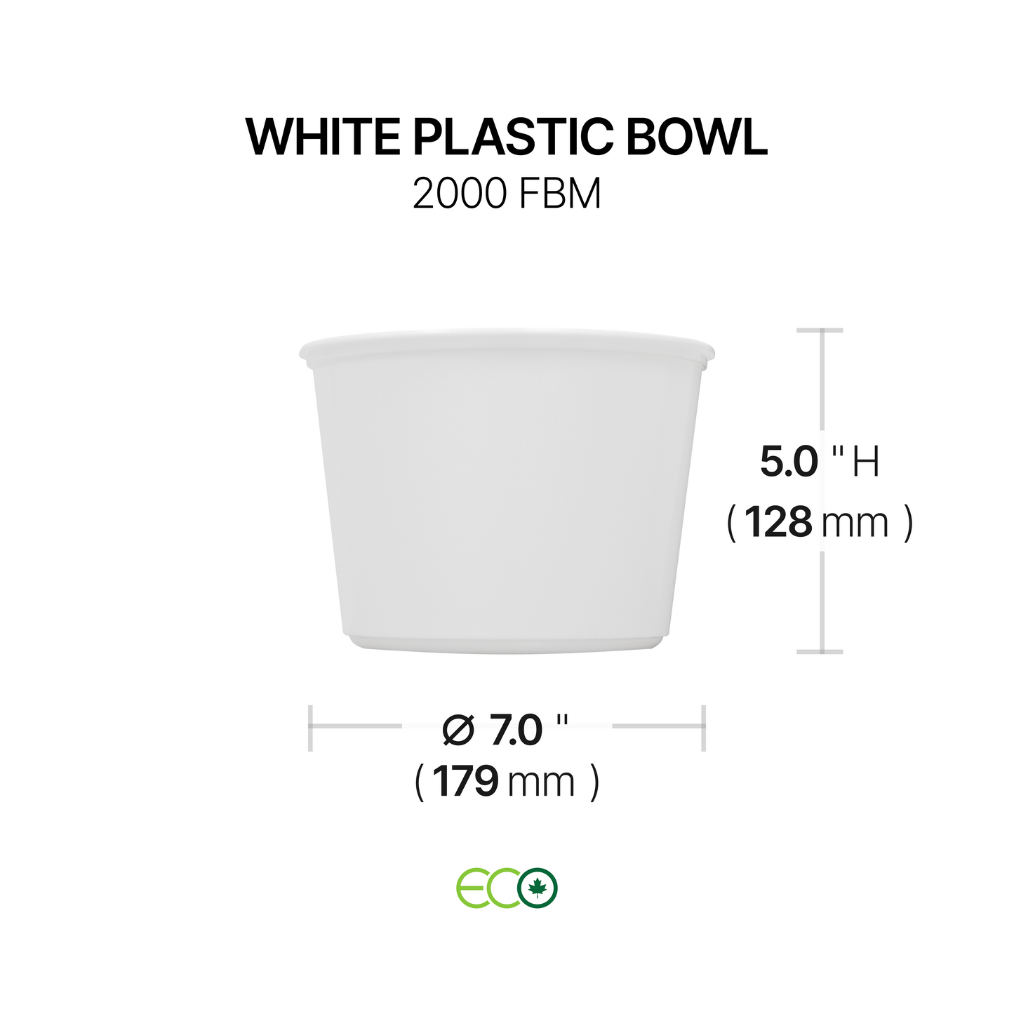 White Plastic Bowl (14 Sizes)