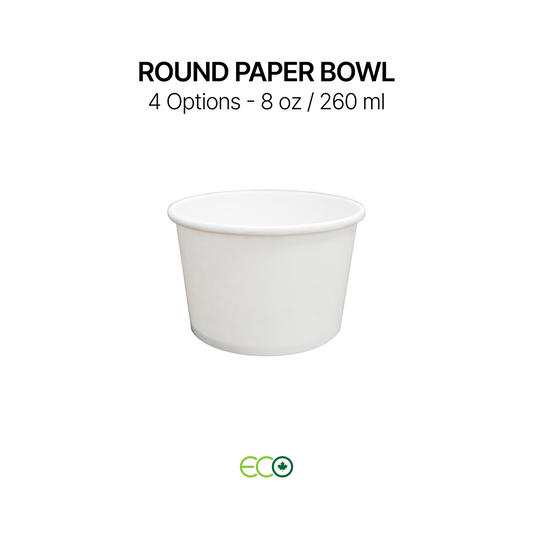 Round Paper Bowl (8oz / 10oz / 16oz / 34oz)