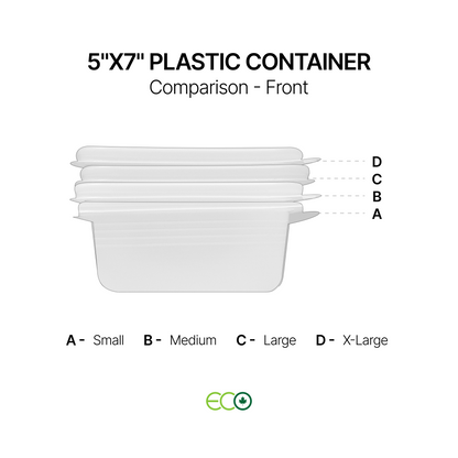 5"X7" Plastic Container (S / M / L / XL)