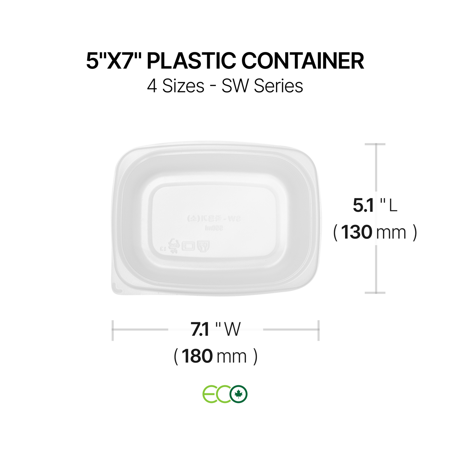 5"X7" Plastic Container (S / M / L / XL)