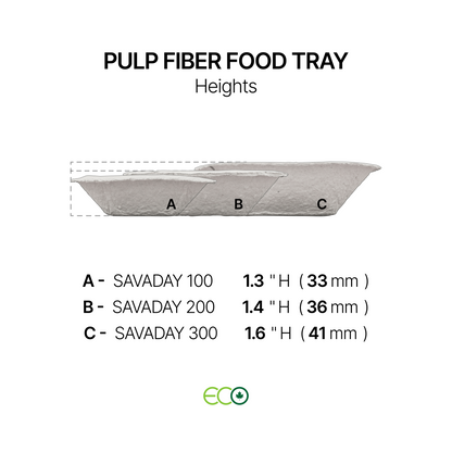 펄프 섬유 식품 트레이(소형/중형/대형)