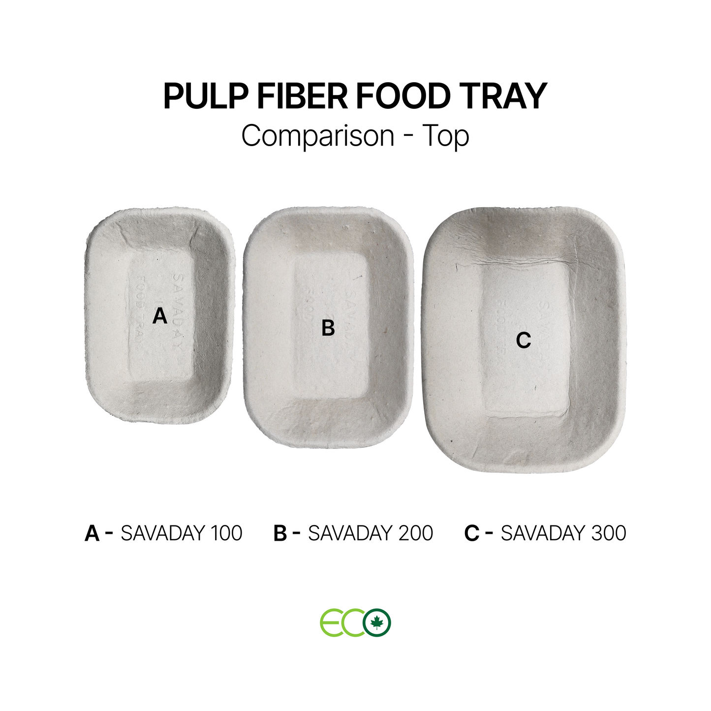 펄프 섬유 식품 트레이(소형/중형/대형)