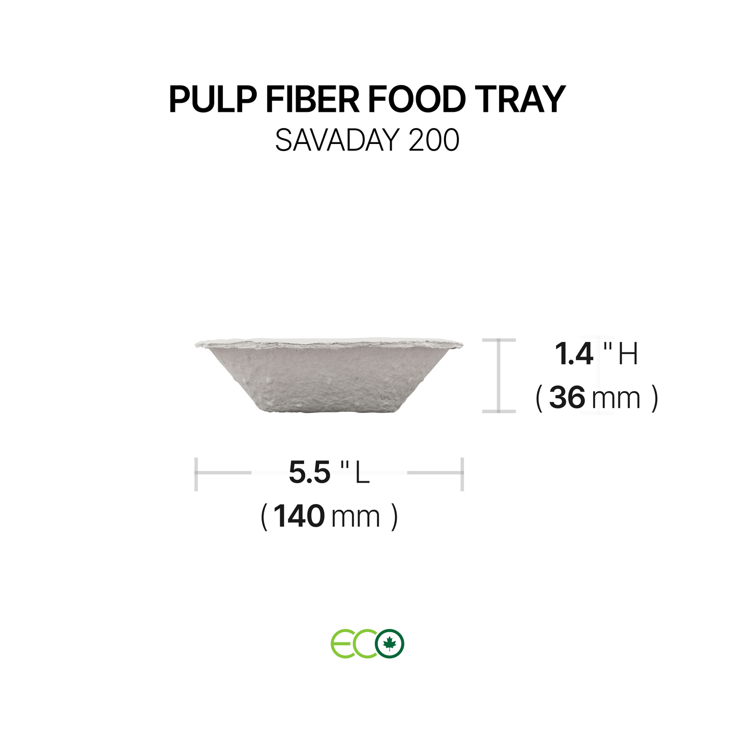 펄프 섬유 식품 트레이(소형/중형/대형)